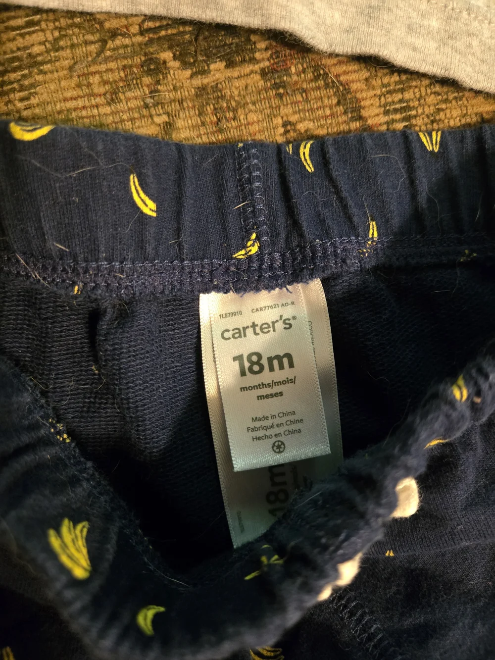 Carter's Navy & Yellow Banana Pajama Set